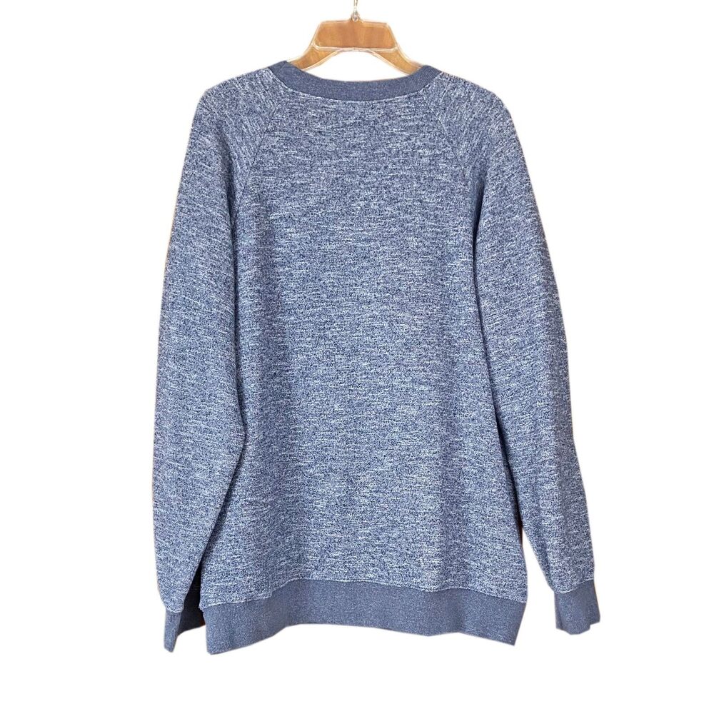 Latched Mama Nursing Pullover Size XL Heather Blue Poly-Cotton Fleece Pockets - Picture 2 of 3